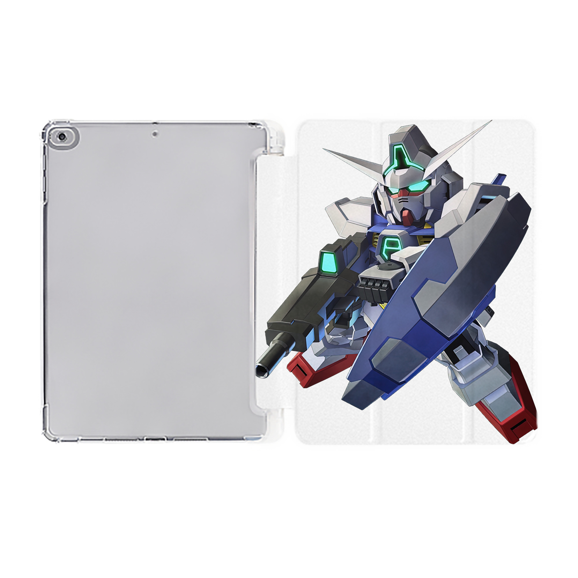 （画像用） 機動戦士ガンダム Mobile Suit Gundam IPad ケース ペン収納付き 三つ折りスタンド PUレザー×シリコン 対応機種9.5/10.5/10.9インチ